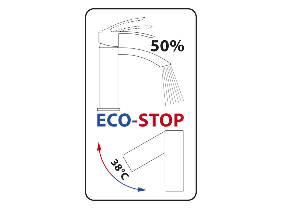 Sapho FLY stojanková umývadlová batéria s otočnou hubicou, ECO kartuše, chróm DF004-01