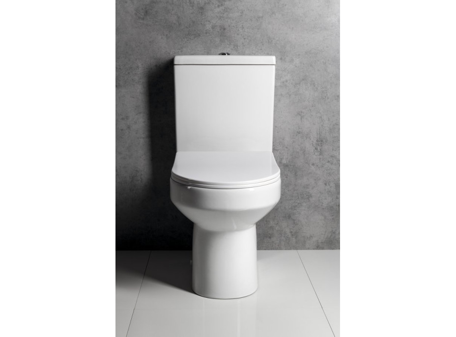 Aqualine VERMET WC kombi misa, spodný/zadný odpad, biela VR038