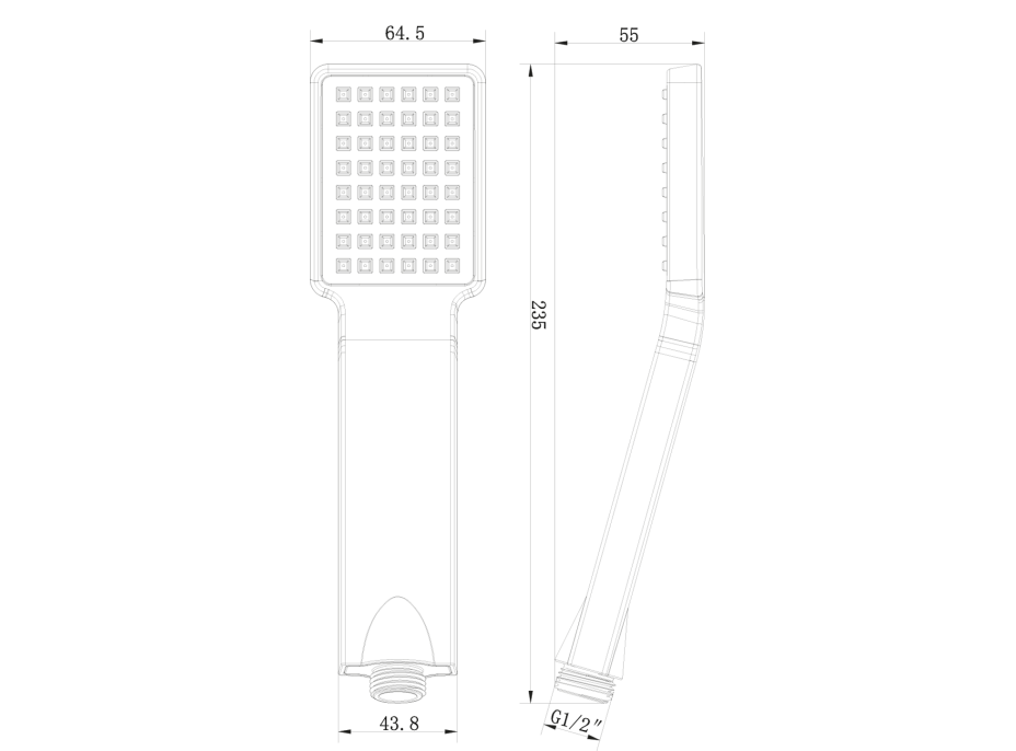 Sapho LATUS podomietkový sprchový set s termostatickou batériou, box, 2 výstupy, čierna mat 1102-62B-21