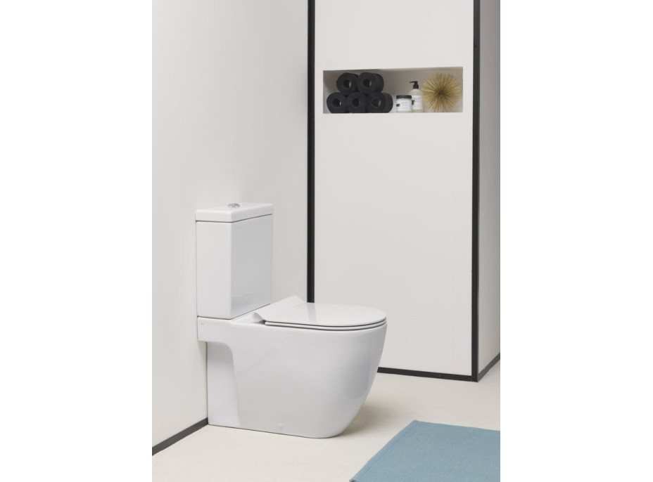 GSI PURA WC kombi, spodný/zadný odpad, biela ExtraGlaze WCSET881711-PURA