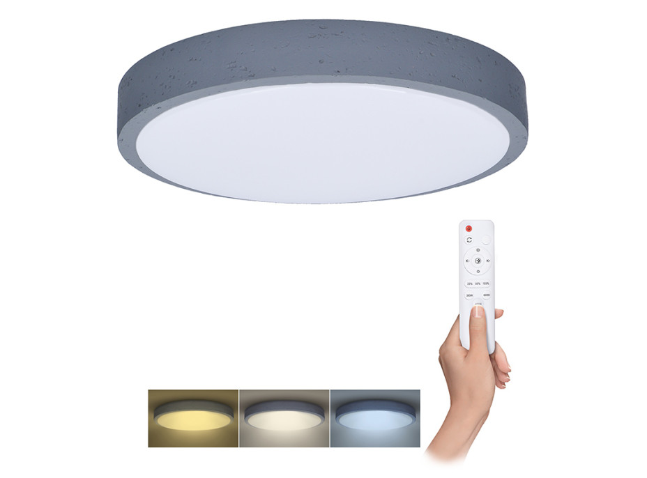 Solight LED osvetlenie s diaľkovým ovládačom Grey, 60W, 4200lm, 49cm, zmena chromatičnosti, stmievateľné