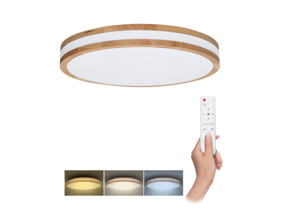 Solight LED osvetlenie s diaľkovým ovládačom Woody, 60W, 4200lm, 50cm, zmena chromatičnosti, stmievateľné