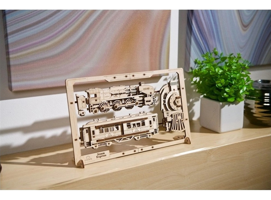 Ugears 2.5D drevené mechanické puzzle Steam Express