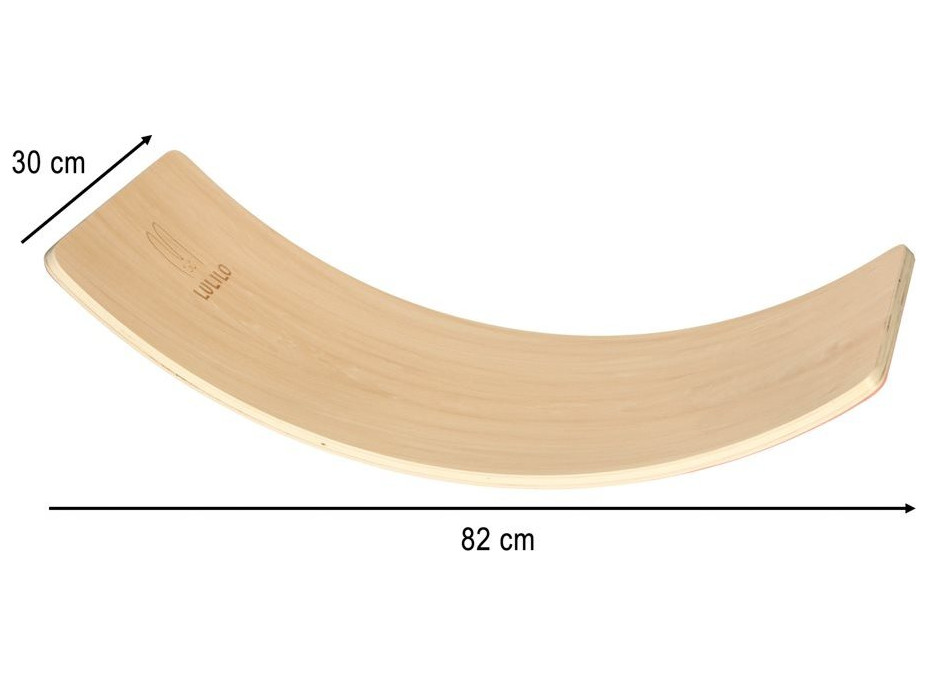 KIK Drevená balančná doska s ružovým filcom