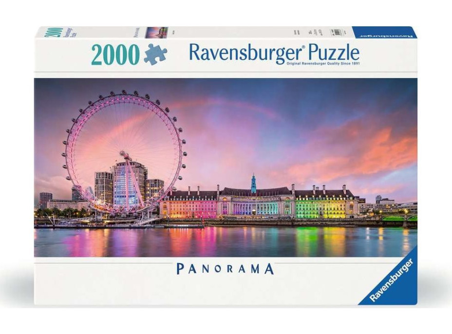 RAVENSBURGER Panoramatické puzzle Farebný Londýn 2000 dielikov