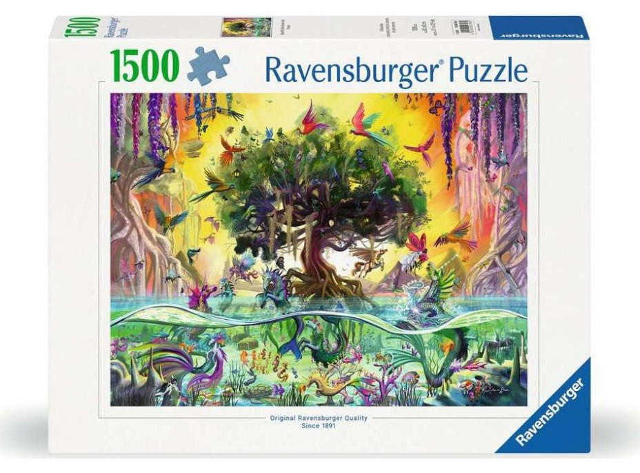 RAVENSBURGER Puzzle Jednorožec z jazera a jeho priatelia 1500 dielikov