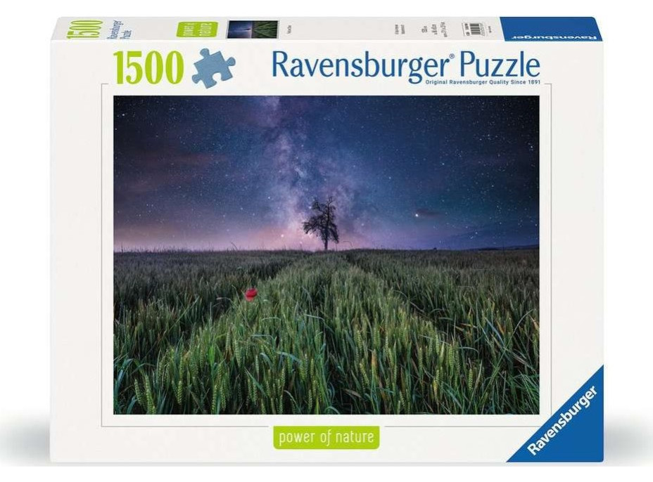 RAVENSBURGER Puzzle Nočná obloha nad obilným poľom 1500 dielikov