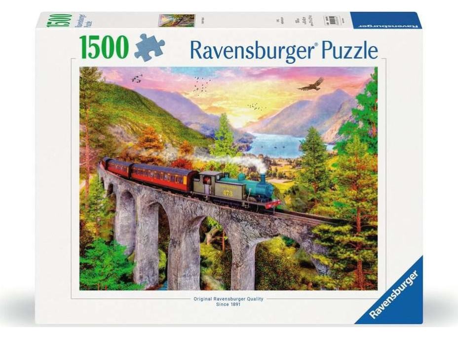 RAVENSBURGER Puzzle Jesenná jazda vlakom 1500 dielikov