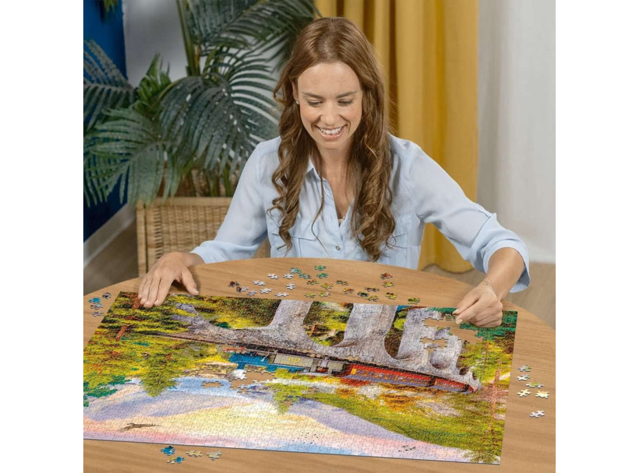 RAVENSBURGER Puzzle Jesenná jazda vlakom 1500 dielikov