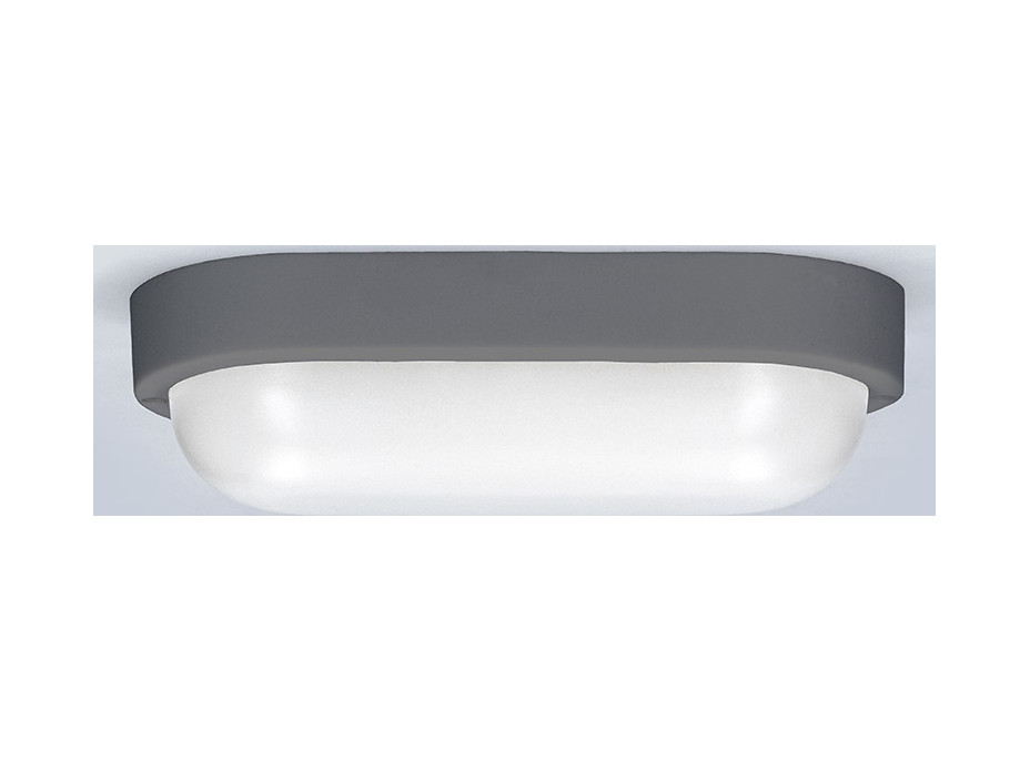 Solight LED vonkajšie osvetlenie oválne, 13W, 910lm, 4000K, IP54, 21cm, šedá farba