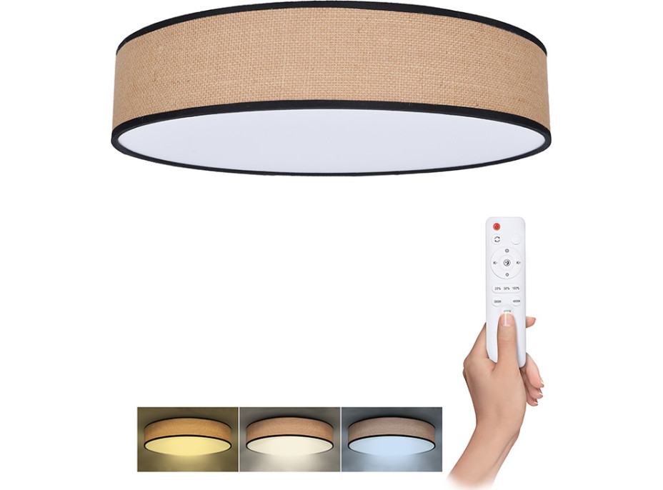 Solight LED osvetlenie s diaľkovým ovládačom Brownie, 60W, 4200lm, 50cm, zmena chromatickosti, stmievateľné