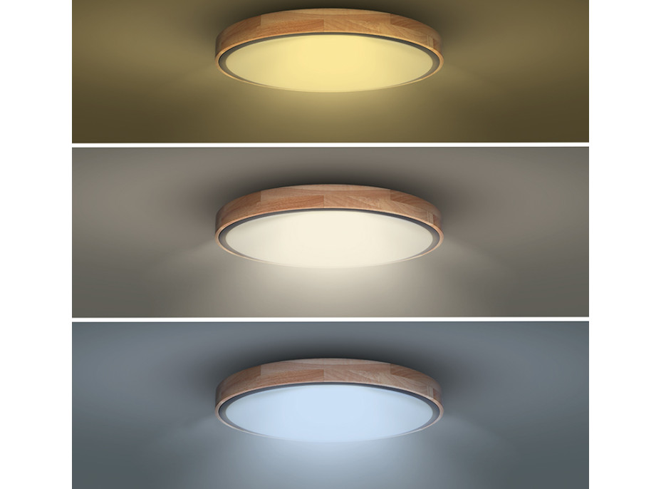 Solight LED osvetlenie s diaľkovým ovládačom Iron Oak, 48W, 3360lm, 40cm, zmena chromatickosti, stmievateľné