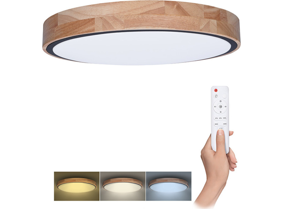 Solight LED osvetlenie s diaľkovým ovládačom Iron Oak, 60W, 4200lm, 51cm, zmena chromatickosti, stmievateľné