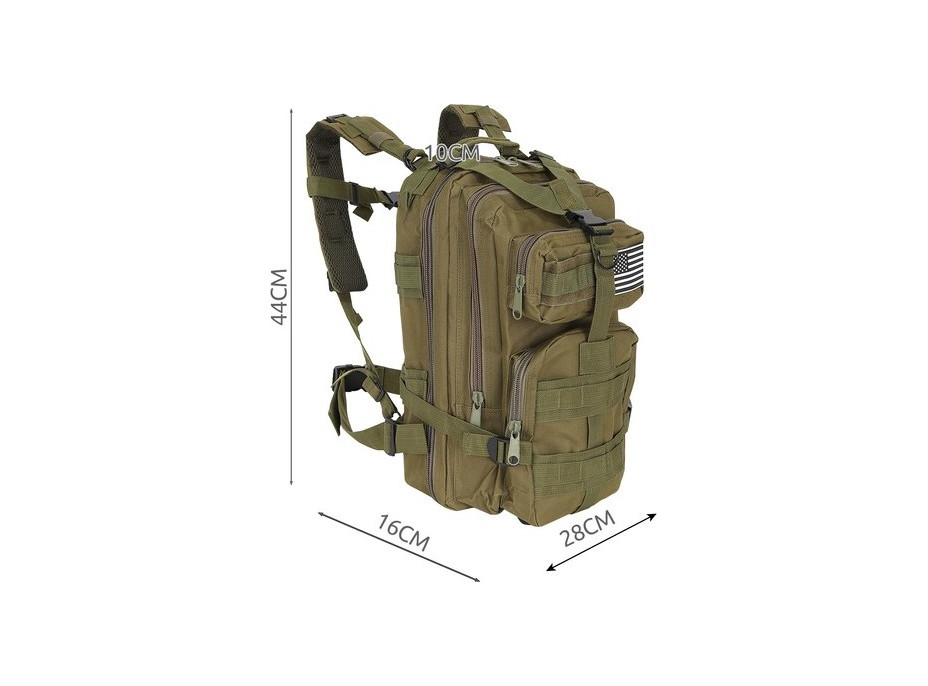 Turistický military batoh 26 litrov - zelený