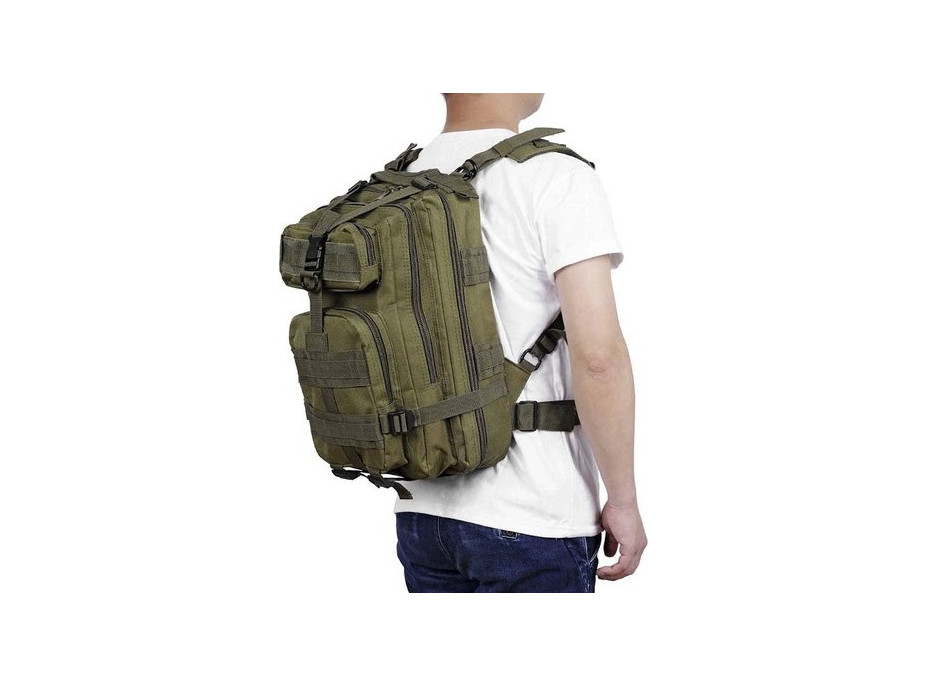 Turistický military batoh 26 litrov - zelený