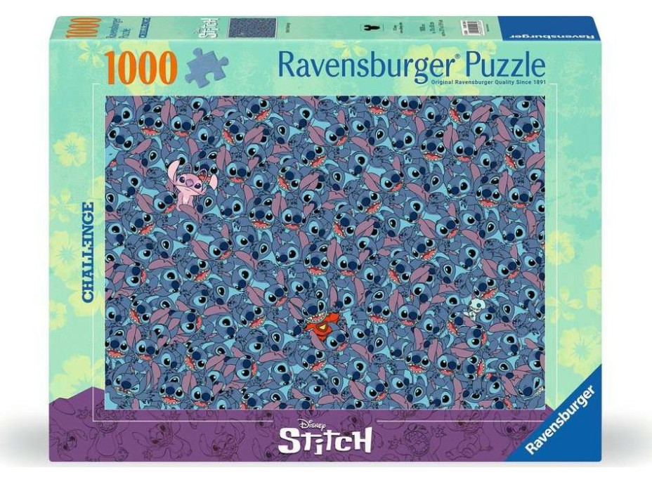 RAVENSBURGER Puzzle Challenge: Disney, Stitch 1000 dielikov