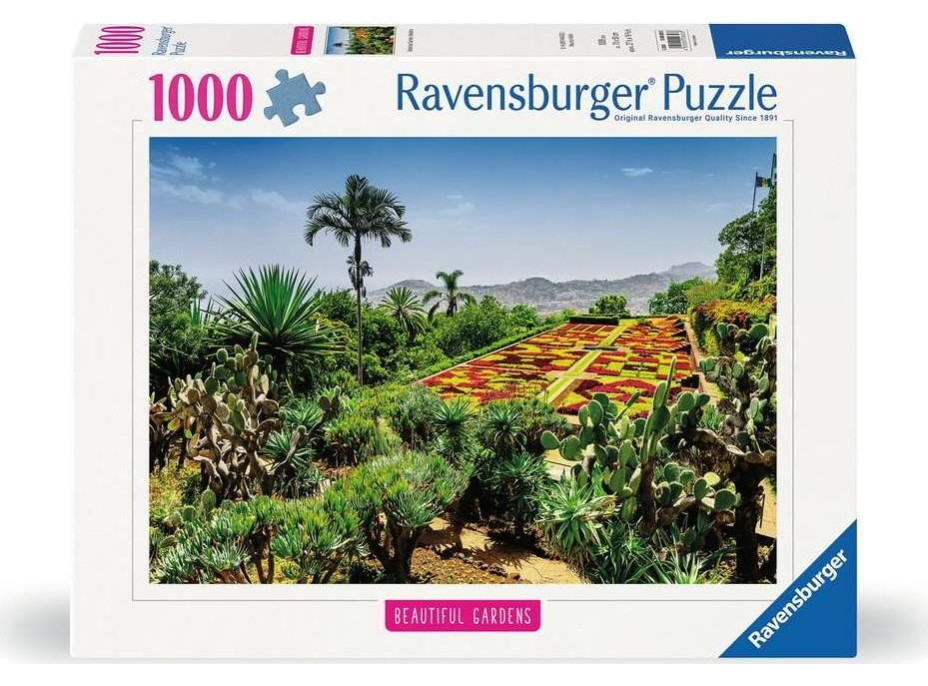 RAVENSBURGER Puzzle Kúzelné záhrady: Botanická záhrada, Madeira 1000 dielikov