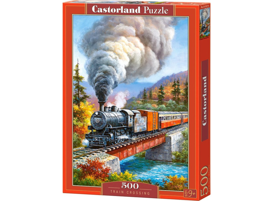 CASTORLAND Puzzle Lokomotíva na moste 500 dielikov