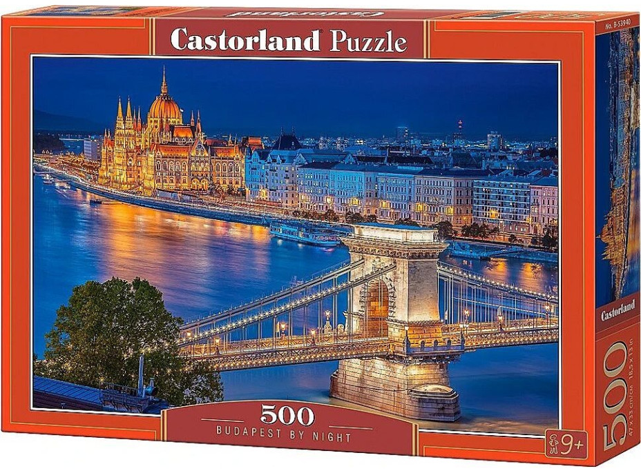 CASTORLAND Puzzle Nočná Budapešť 500 dielikov