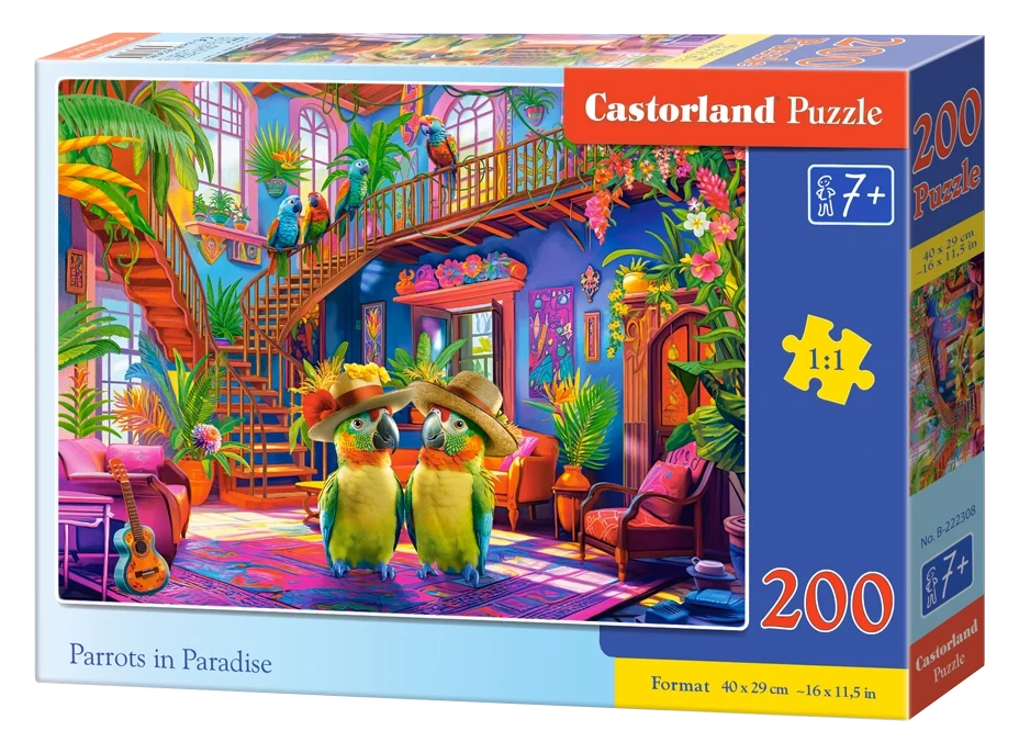 CASTORLAND Puzzle Papagáje v raji 200 dielikov