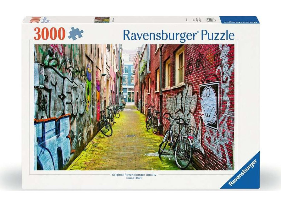 RAVENSBURGER Puzzle Street Art v Amsterdame 3000 dielikov