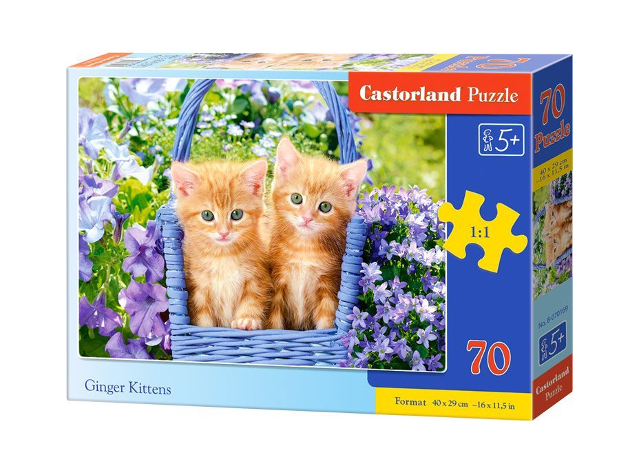 CASTORLAND Puzzle Ryšavé mačiatka 70 dielikov