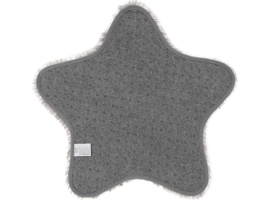 Detský plyšový koberec SOFT STAR 60x60 cm - šedý