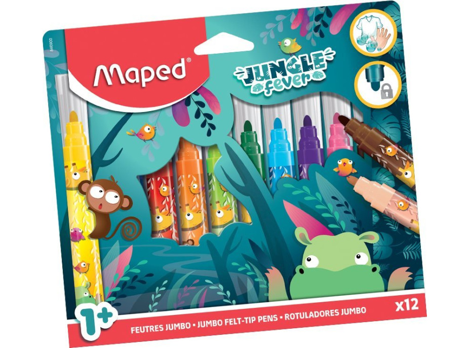 MAPED Fixy Jungle Fever Jumbo 12 ks