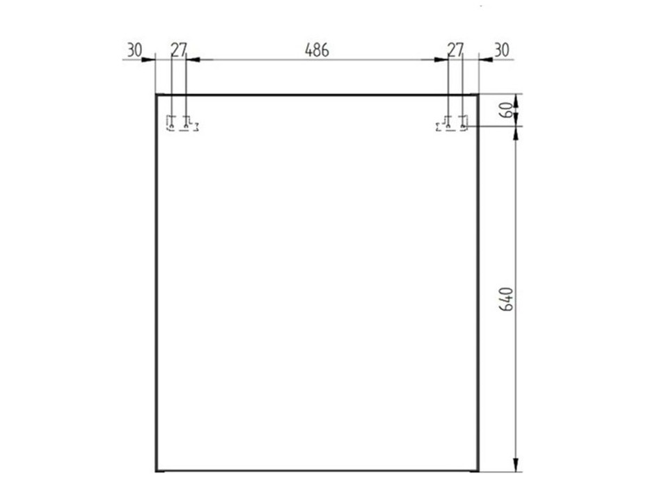 Kúpeľňová závesná skrinka AIRA so zrkadlom 60 cm - ľavá