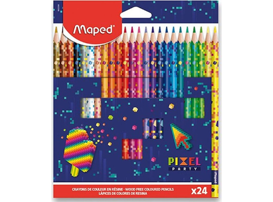 MAPED Pastelky Pixel Party 24 ks