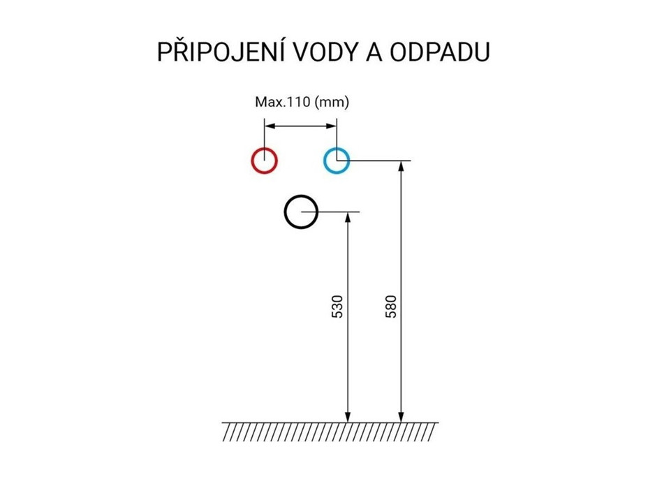 Kúpeľňová závesná skrinka pod umývadlo MAILO 81 cm - 2 zásuvky - čierne madlo