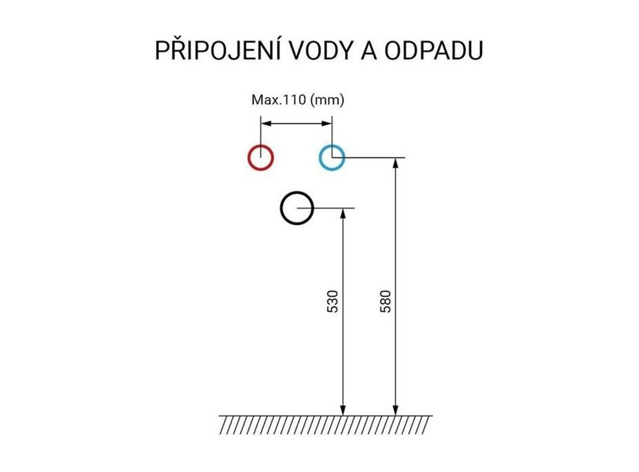 Kúpeľňová skrinka s keramickým umývadlom MAILO 81 cm - 2 zásuvky - čierne madlo