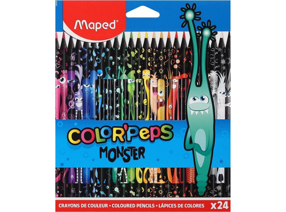 MAPED Pastelky trojboké Color&#39;Peps Monster 24 ks