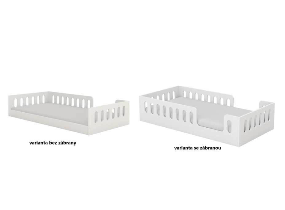 Detská Montessori posteľ TIMON - 160x80 cm - biela