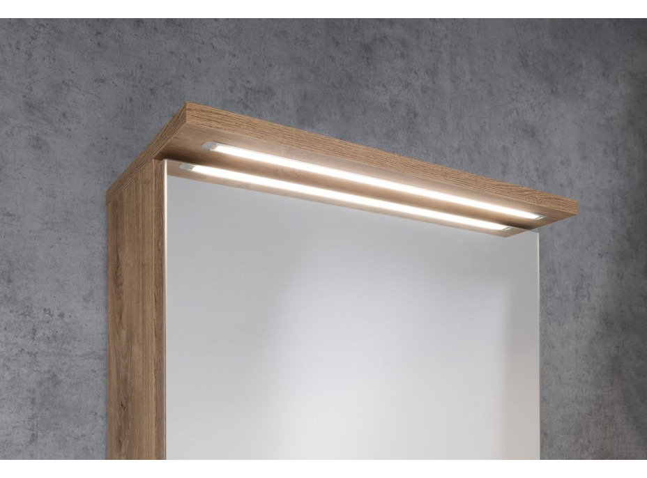 Aqualine KAWA STRIP galerka s LED osvetlením 50x70x22cm, dub emporio WGL35S