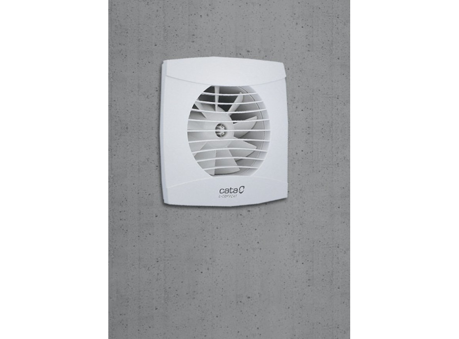 Cata UC-10 TH kúpeľňový ventilátor axiálny s automatom, 8W, potrubie 100mm, biela 01200200