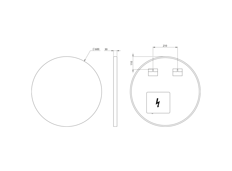 Sapho VELUR okrúhle zrkadlo s LED podsvietením ø 60cm VE060