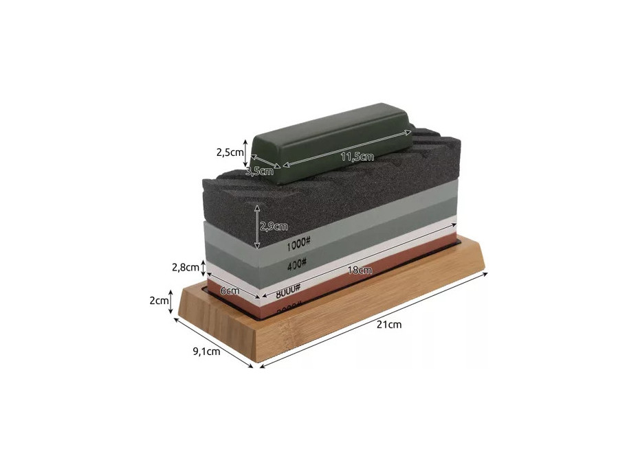 Súprava na ostrenie nožov s príslušenstvom Ruhhy 23763