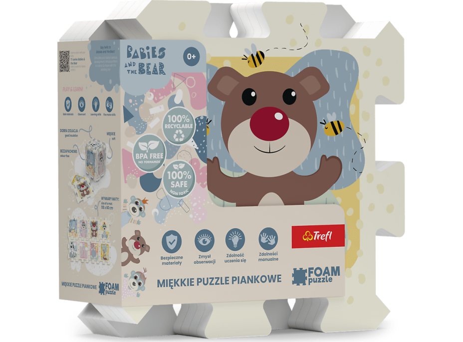 TREFL Penové puzzle Deti a medvedík