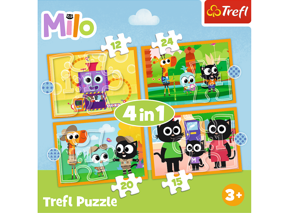 TREFL Puzzle Milo 4v1 (12,15,20,24 dielikov)