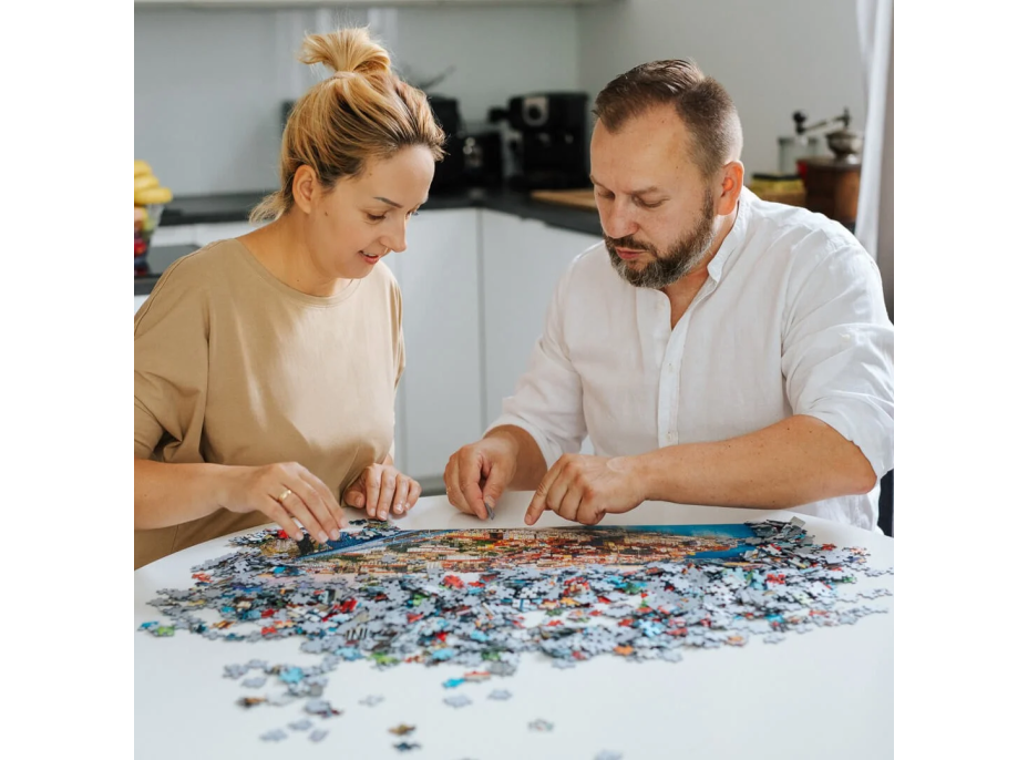 TREFL Puzzle Premium Plus Photo Odyssey: Alpské mesto vo Švajčiarsku 1000 dielikov