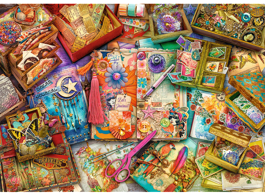 TREFL Puzzle Premium Plus Tea Time: Scrapbooking 1000 dielikov