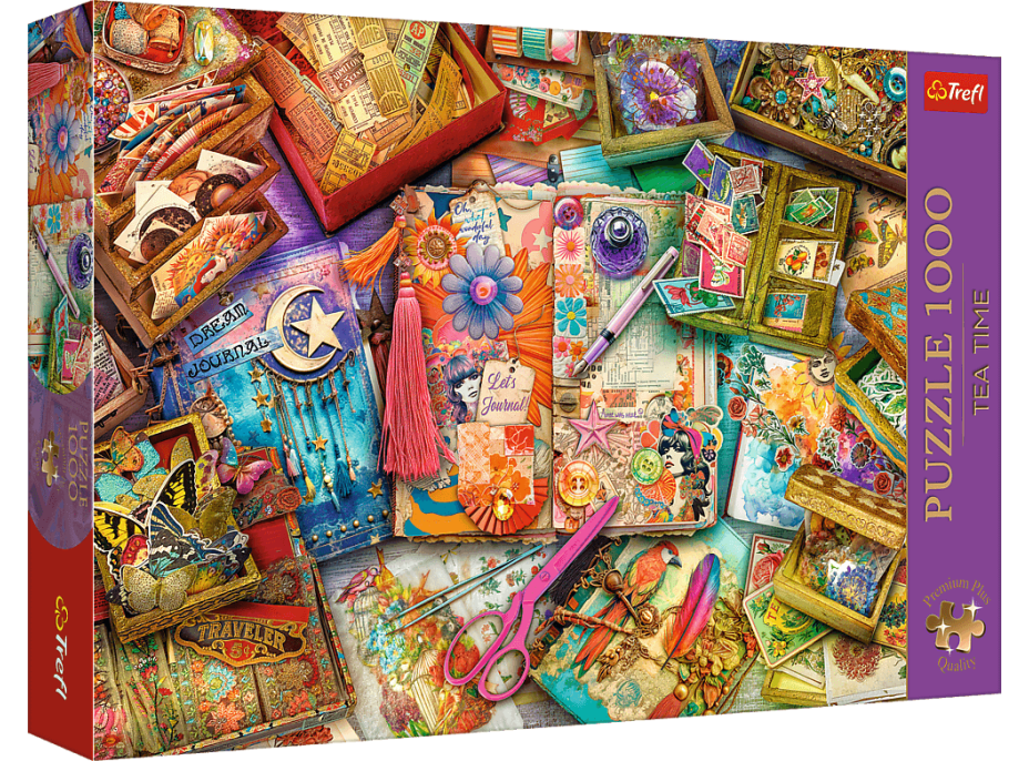 TREFL Puzzle Premium Plus Tea Time: Scrapbooking 1000 dielikov