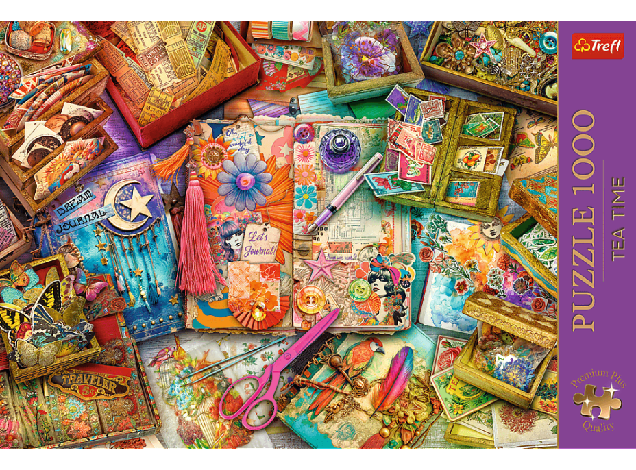 TREFL Puzzle Premium Plus Tea Time: Scrapbooking 1000 dielikov