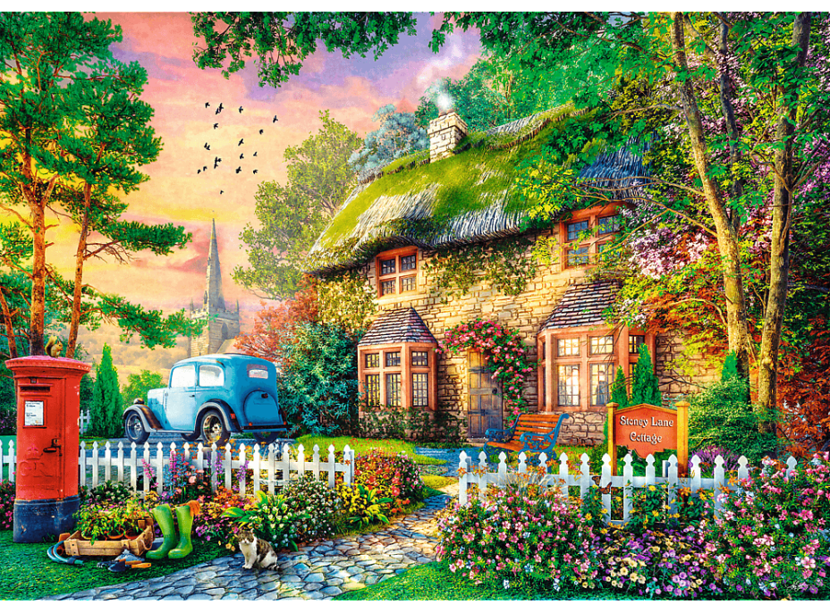 TREFL Puzzle Premium Plus Tea Time: Stoney Lane Cottage 1000 dielikov