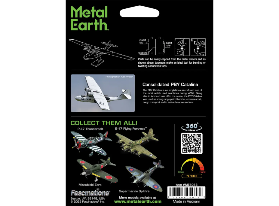 METAL EARTH 3D puzzle Lietajúci čln Consolidated PBY Catalina