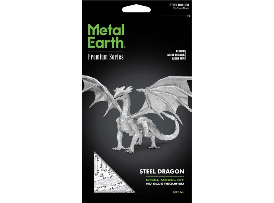 METAL EARTH 3D puzzle Premium Series: Oceľový drak