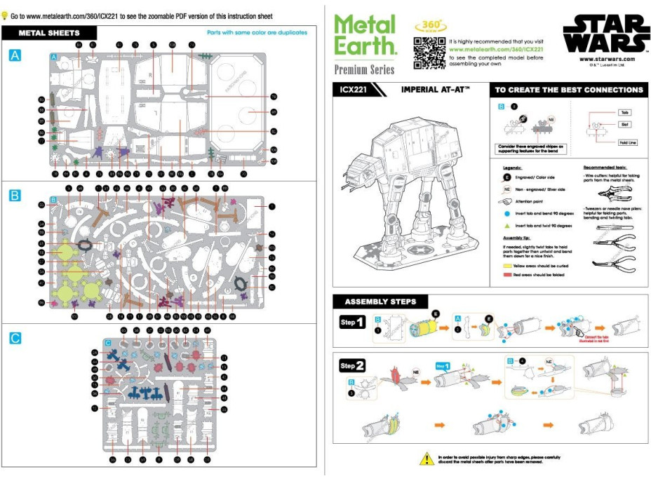 METAL EARTH 3D puzzle Premium Series: Star Wars Imperial AT-AT