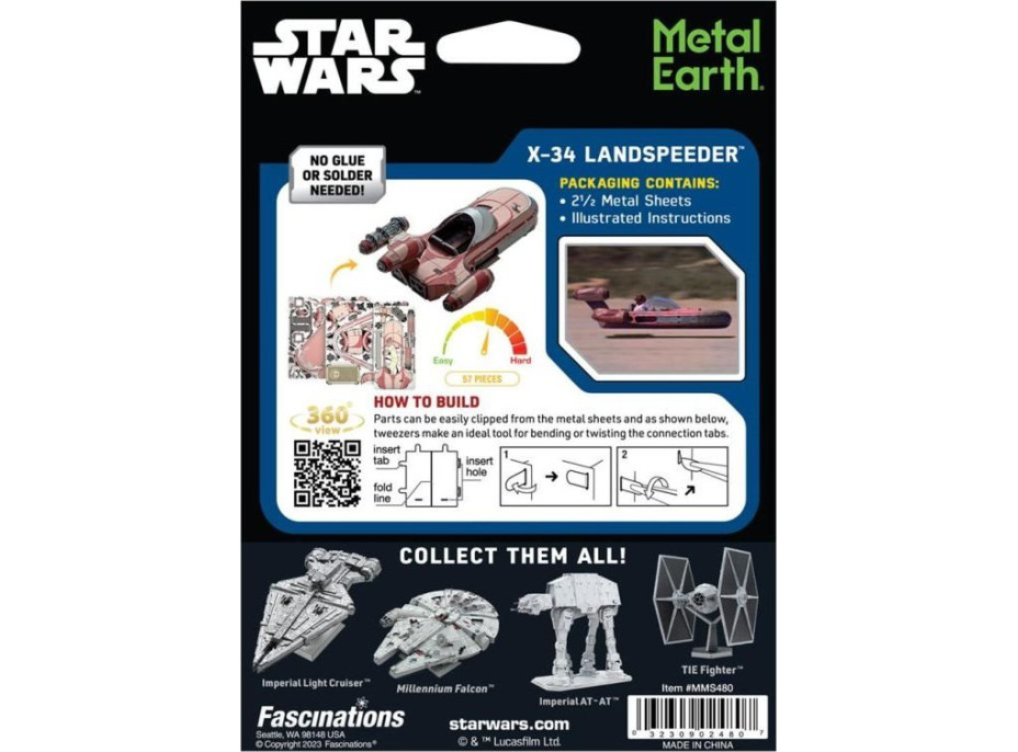 METAL EARTH 3D puzzle Star Wars: X-34 Landspeeder