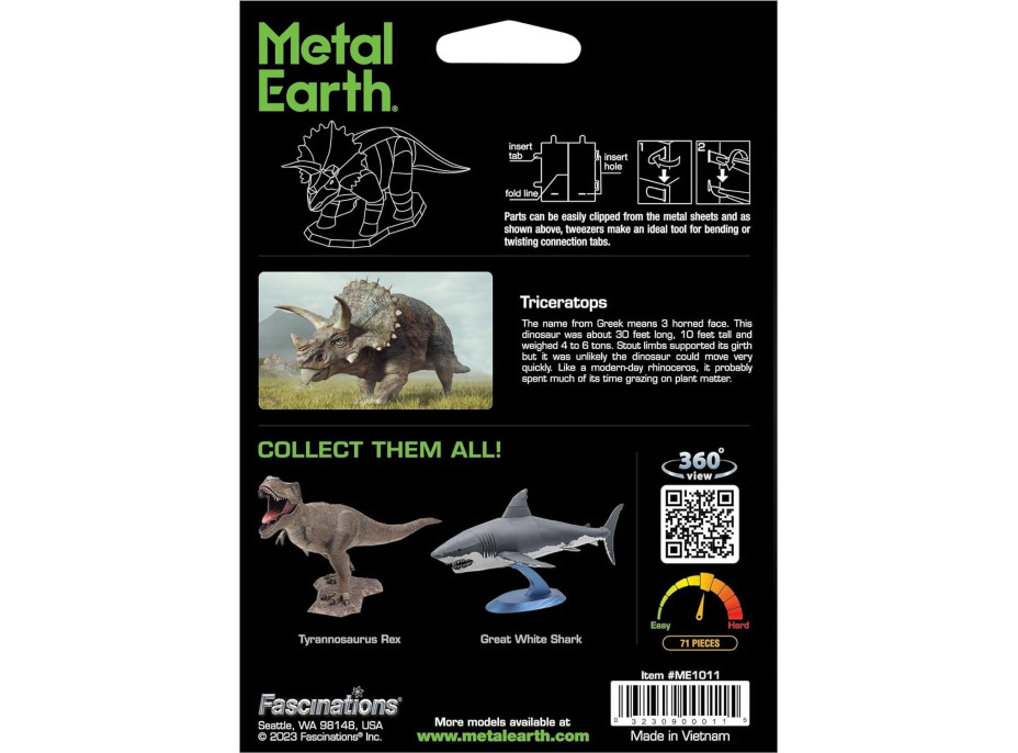 METAL EARTH 3D puzzle Triceratops